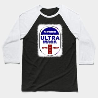 Ultra Maga Proud Ultra Maga American Flag Baseball T-Shirt